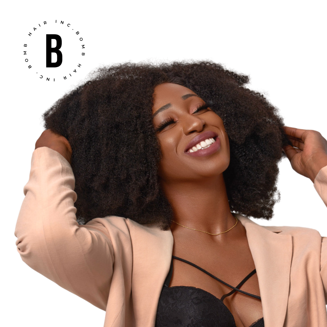 Embrace your natural beauty with this stunning Afro Kinky Closure Wig made with 100% premium human hair.