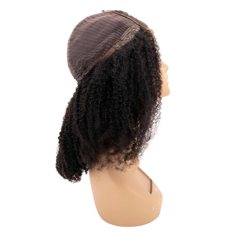 Experience the beauty and versatility of natural hair with this authentic and long-lasting Afro Kinky Closure Wig.