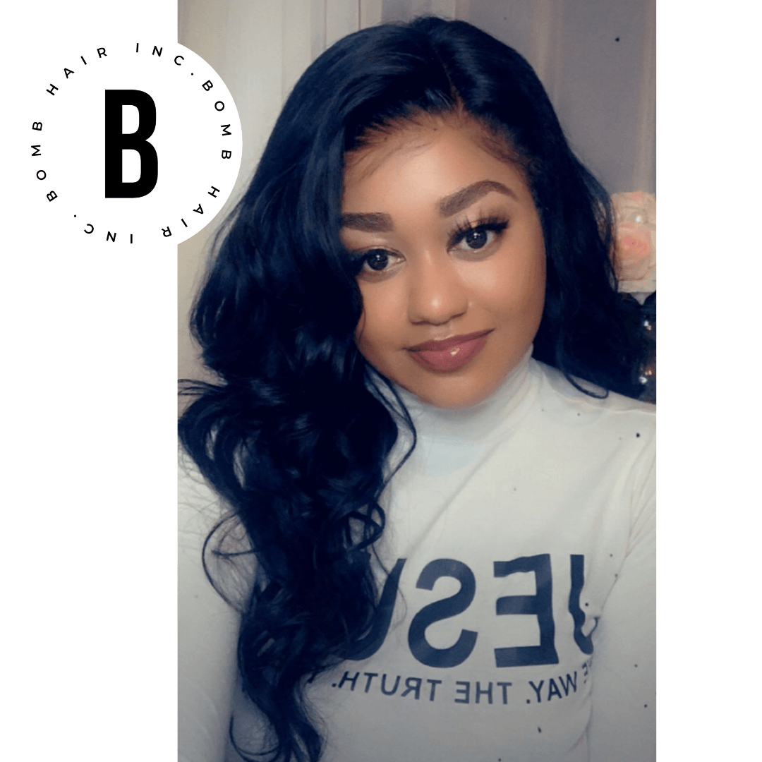 HD lace wig with baby hairs: A wig with a front lace panel that has been pre-plucked and features "baby hairs" for an even more natural look.