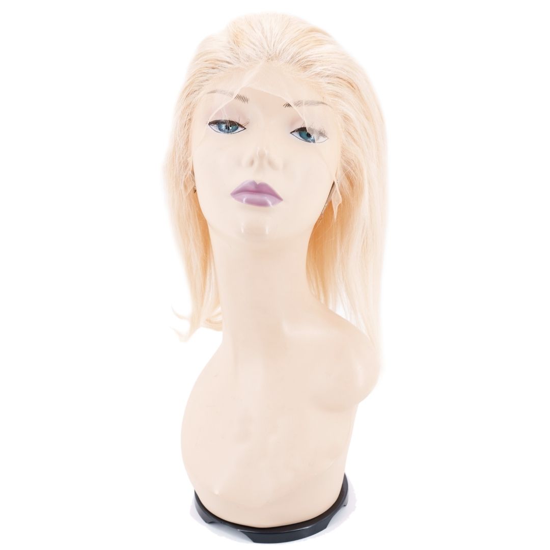 Get a natural and glamorous look with this high-quality blonde wig made with premium human hair.BombDotComHair