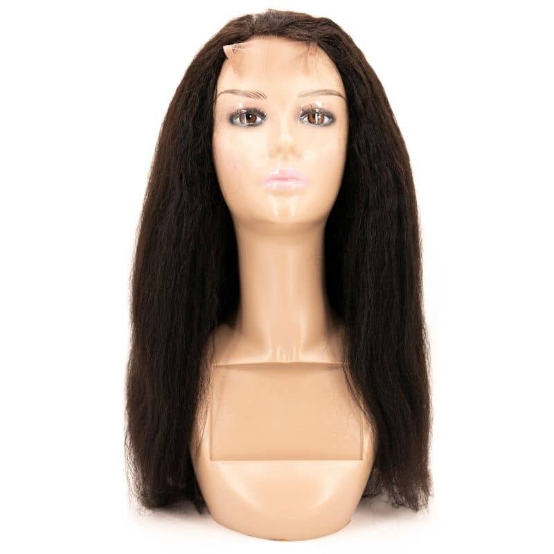 Kinky straight lace closure wig - natural-looking texture with versatile styling options Bomb Dot Com Hair BombDotComHair 